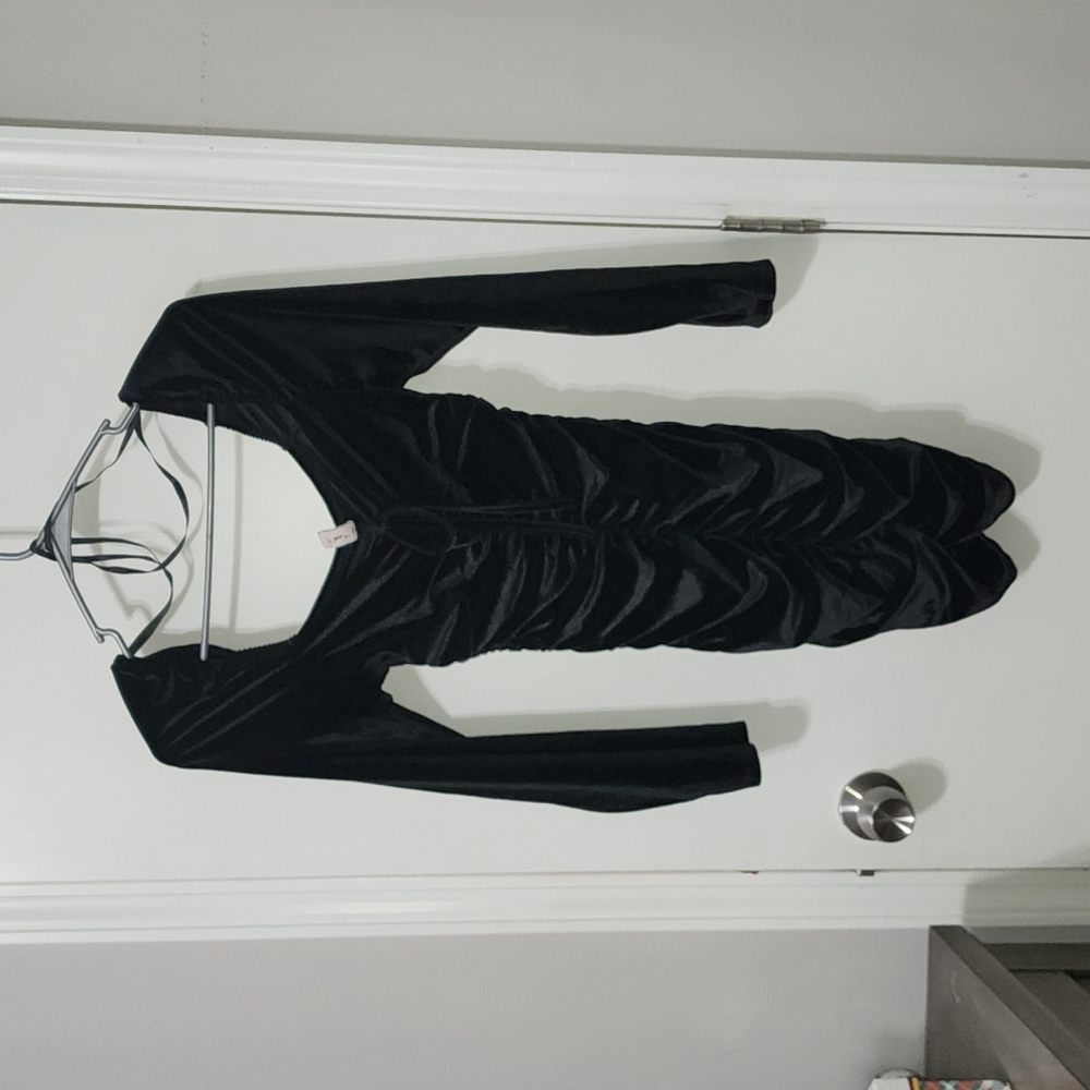 Velvet rushed dress